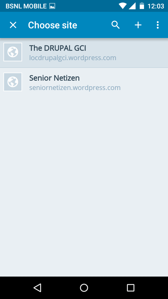 Prompt to choose the saved sites